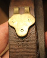 WW1 USGI Original U.S. WWI M1907 Leather Sling marked J.C.S.  Co. C.E.B. - 2 of 23