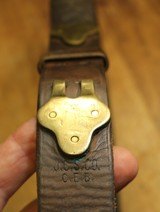 WW1 USGI Original U.S. WWI M1907 Leather Sling marked J.C.S.  Co. C.E.B. - 9 of 23