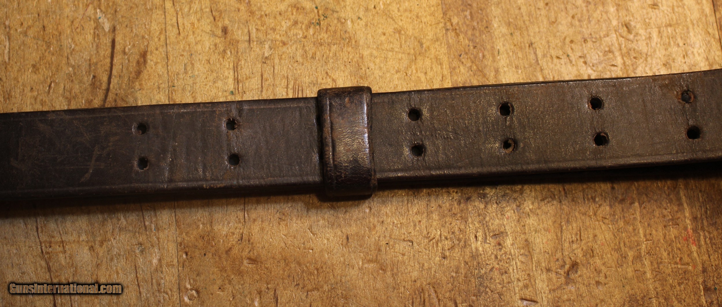 M1907 MILITARY LEATHER RIFLE SLING GARAND SPRINGFIELD WORLD WAR ONE MARKED