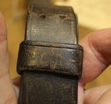 Original WWI U.S. GI issue M1907 Leather Sling for the 1903 Springfield and U.S. M1917 Enfield Rifle Leather Sling marked G.&K. 1918 - 22 of 25