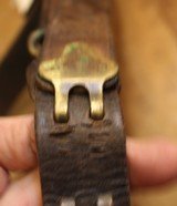 Original WWI U.S. GI issue M1907 Rifle Leather Sling marked W.T. & B.Co 1919 - 13 of 16