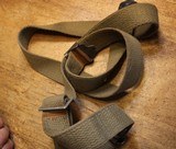 Original USGI Cotton  M1 Garand \ Springfield Rifle Sling.  We see a marking or MRT 43, it could be 48 - 17 of 20