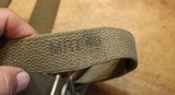 Original USGI Cotton  M1 Garand \ Springfield Rifle Sling.  We see a marking or MRT 43, it could be 48 - 12 of 20