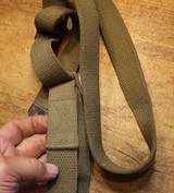 Original USGI Cotton  M1 Garand \ Springfield Rifle Sling.  We see a marking or MRT 43, it could be 48 - 10 of 20