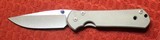 Chris Reeve Large Sebenza 21 Frame Lock (3.625" Stonewash) Blade Custom Folding Knife