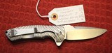 Wilson Combat Defiant Starburst Flipper, Titanium Framelock Custom Knife (Les George) - 2 of 25