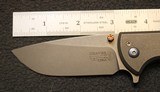 Ferrum Forge + Chaves Veloz Flipper Knife Plain Gray (3.125" Stonewash) FFKW Custom - 3 of 25