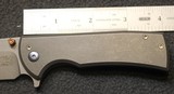 Ferrum Forge + Chaves Veloz Flipper Knife Plain Gray (3.125" Stonewash) FFKW Custom - 4 of 25