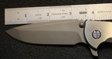Rick Hinderer Knives XM-24 Custom Spearpoint Flipper Full Polished Titanium Knife - 3 of 25