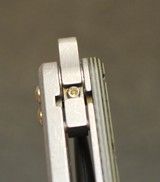 Rick Hinderer Knives Jurassic Flipper 3.25" S35VN Working Finish Spear Point Blade, Black/Green G10 Handle - 25 of 25