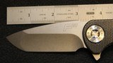 Curtiss Knives F3 Medium Flipper 3.25" Blade, Diamond Checker Handles Custom Folding Knife - 3 of 25