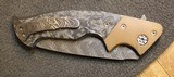 Greg Lightfoot Full Contact Fighter Flipper, Damascus, Carbon Fiber Custom Knife - 23 of 25