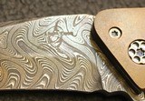 Greg Lightfoot Full Contact Fighter Flipper, Damascus, Carbon Fiber Custom Knife - 9 of 25