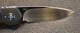 WF Steenkamp Custom Nomad Flipper 3.375" Blade, Carbon Fiber Handles Knife with Zirconium Bolsters - 4 of 25