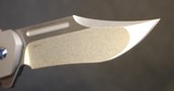 Pena Custom Knives X-Series Lanny's Clip Flipper Knife Marble CF/Ti (3.25" Stonewash) - 8 of 25