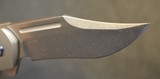 Pena Custom Knives X-Series Lanny's Clip Flipper Knife Marble CF/Ti (3.25" Stonewash) - 9 of 25