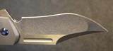 Pena Custom Knives X-Series Lanny's Clip Flipper Knife Marble CF/Ti (3.25" Stonewash) - 12 of 25