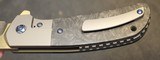 Pena Custom Knives X-Series Lanny's Clip Flipper Knife Marble CF/Ti (3.25" Stonewash) - 15 of 25
