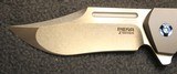 Pena Custom Knives X-Series Lanny's Clip Flipper Knife Marble CF/Ti (3.25" Stonewash) - 4 of 25