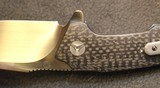 A2 Knives A6 Flipper CTS-XHP Silver Lightning Strike Carbon Fiber Custom Folding Knife - 15 of 25