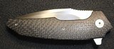 A2 Knives A6 Flipper CTS-XHP Silver Lightning Strike Carbon Fiber Custom Folding Knife - 21 of 25