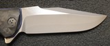 Allen Elishewitz Custom M2 Flipper Knife Black Pearl CF (3.75" S90V Core) - 5 of 25