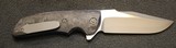 Allen Elishewitz Custom M2 Flipper Knife Black Pearl CF (3.75" S90V Core) - 2 of 25