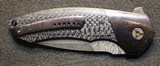 Peter Carey Custom Deluxe Cure Flipper 3-Alloy Black Timascus, Blue-Silver Carbon-Fiber, Norris Stainless Damascus - 18 of 25