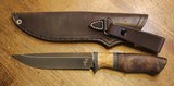 Todorov Drop Point Hunter Turkish Walnut Custom Knife w Sheath - 2 of 25