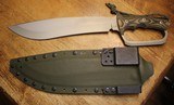 Treeman Knives Combat Machete D-Guard Knife Micarta (12" Mag Silver) - 2 of 25