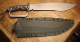 Treeman Knives Combat Machete D-Guard Knife Micarta (12" Mag Silver) - 1 of 25