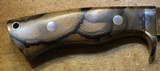 Carl Colson Big Game Hunter Ebony Fixed Blade Custom Knife w Sheath - 9 of 25