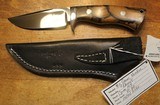 Carl Colson Big Game Hunter Ebony Fixed Blade Custom Knife w Sheath - 2 of 25
