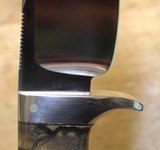 Carl Colson Big Game Hunter Ebony Fixed Blade Custom Knife w Sheath - 21 of 25