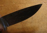 Jim Craig Damascus Fixed Blade w Bone Handle w Sheath Custom Knife - 17 of 25