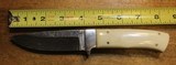 Jim Craig Damascus Fixed Blade w Bone Handle w Sheath Custom Knife - 3 of 25