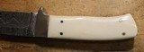 Jim Craig Damascus Fixed Blade w Bone Handle w Sheath Custom Knife - 23 of 25