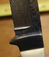 Jim Craig Damascus Fixed Blade w Bone Handle w Sheath Custom Knife - 19 of 25