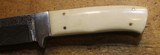 Jim Craig Damascus Fixed Blade w Bone Handle w Sheath Custom Knife - 21 of 25