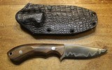 Burt Foster "Personal Carry" w Polished English Walnut Handle w Sheath Custom Knife - 2 of 25