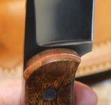 Carl Colson Fighter Skinner Custom Fixed Blade Knife, Arizona Ironwood w Sheath - 25 of 25