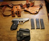 Sig Sauer P230 380 acp Stainless w 3 magazines w two holsters - 1 of 25