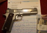 Evolution Armory Full Custom Colt 1911 45 ACP Series 80 Matte Silver ION BOND Semi Pistol  - 1 of 25