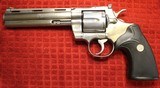 Colt 357 Magnum Python 6" Stainless Double-Action Revolver w Matching Box 1993 Year of Manufacture - 3 of 25