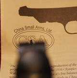 Norinco (Walther TT Copy) Olympia 22LR Pistol w Box, two Magzine, Paperwork, Barrelweight - 20 of 25