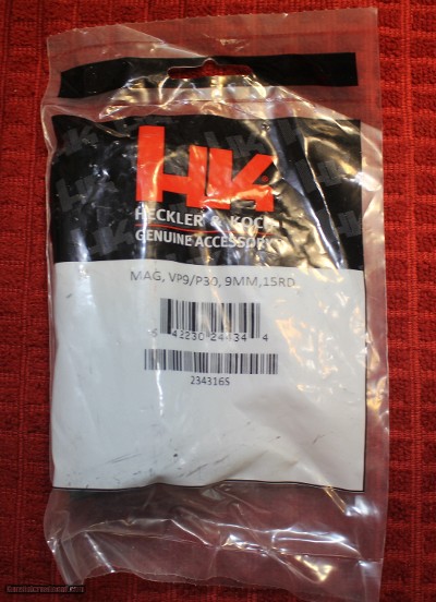 HK VP9, VP9L & P30, P30L, P30S 9mm
15 Round Magazine