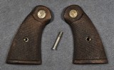 Colt Factory Early Pre-War Officers Model Grips With Rrecessed Medallions