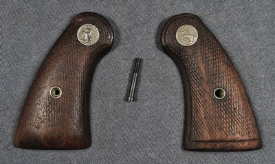 Colt Factory Pre-War E-Frame Walnut Service Grips - Officers Model / Army Special / Official Police (no. 2)
