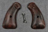 COLT FACTORY DETECTIVE SPECIAL/COBRA LONG ROUND-BUTT RED SWIRLED COLTWOOD GRIPS