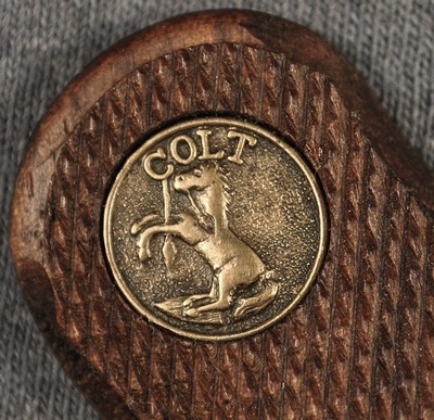 Colt Police Positive / Police Positive Special Narrow-Butt Checkered Walnut Grips - Image 7 of 7